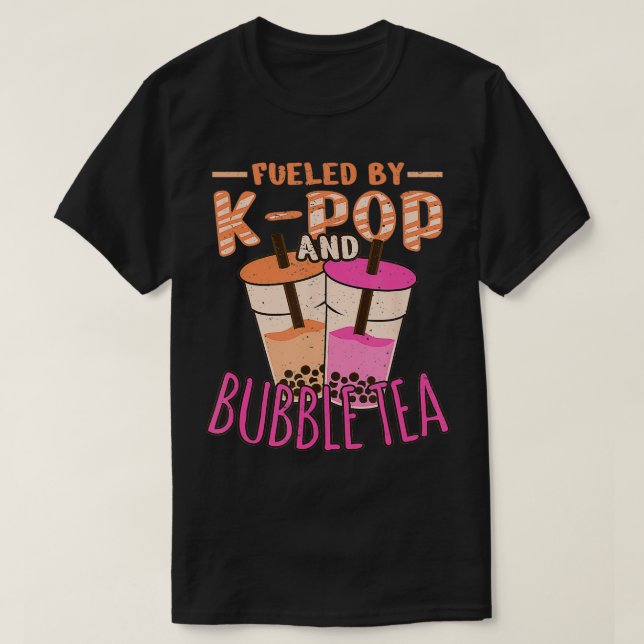 T-shirt Alimenté par Kand Bubble Tea Japon (Design devant)
