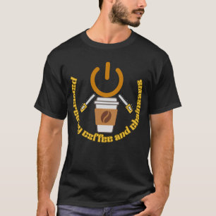 T-shirt Alimenté par le Café et les Tronçonneuses Bûcheron