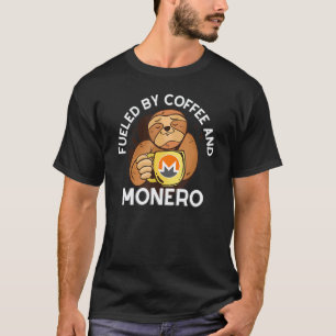 T-shirt Alimenté Par Le Café Et Monero Sloth Crypto Crypto