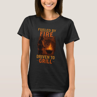 T-shirt Alimenté par le feu, conduit au grill
