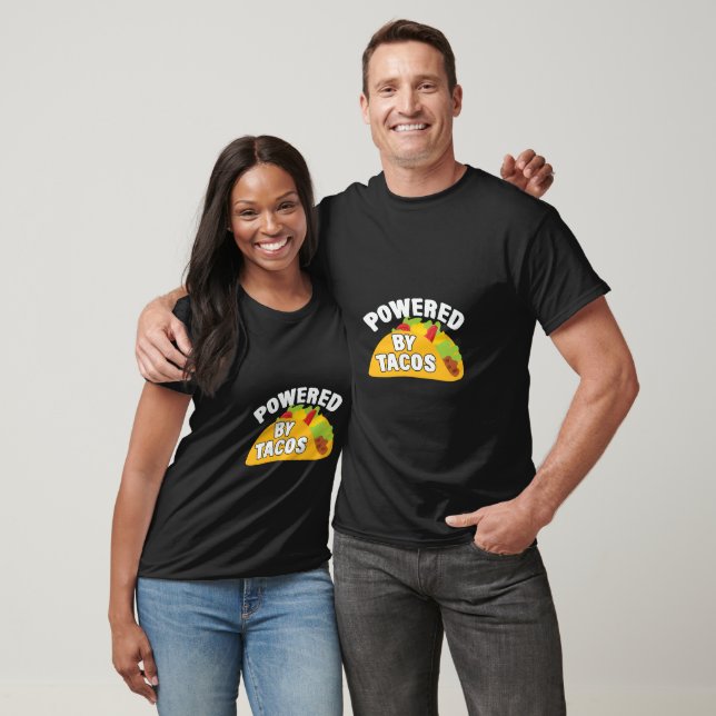 T-shirt Alimenté Par Les Tacos (Unisexe)