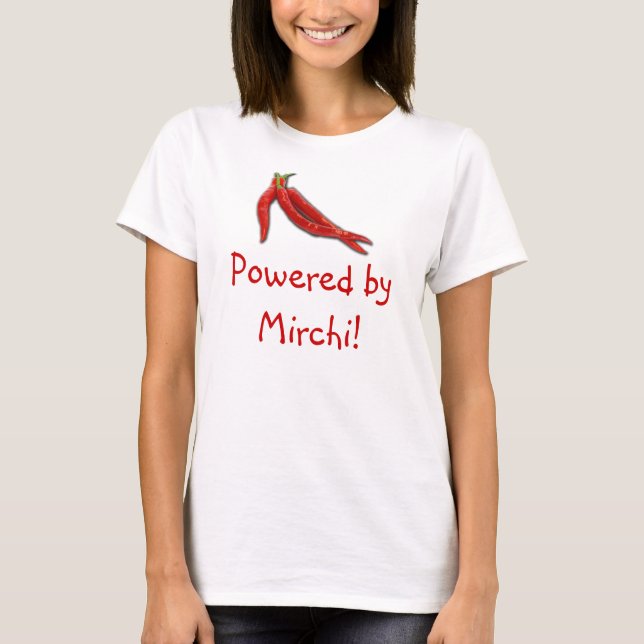 T-shirt Alimenté par Mirchi (Devant)