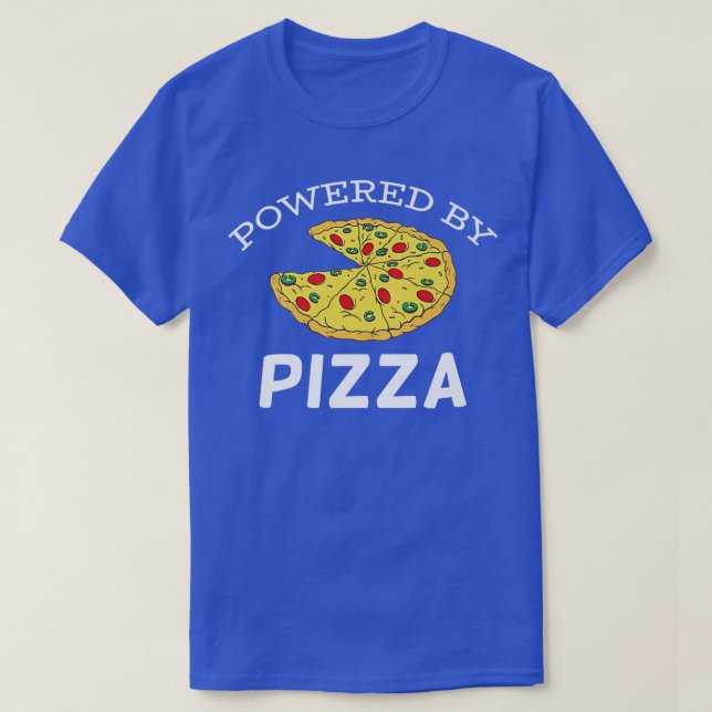 T-shirt Alimenté Par Pizza 26184753 (Design devant)