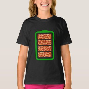 T-shirt Alimenté Par Pizza - Amateurs De Pizza