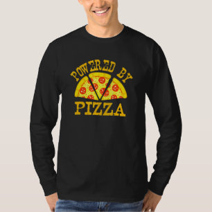 T-shirt Alimenté Par Pizza Pizzeria Cheesy Cuisine Italien