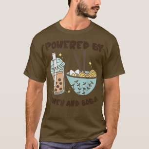 T-shirt Alimenté Par Ramen Et Boba Thé Anime Japonais Alim