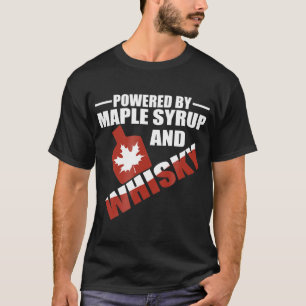 T-shirt Alimenté par sirop d'érable et héros canadien Whis