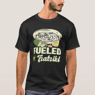 T-shirt Alimenté par Tzatziki Gyros Souvlaki Bifteki Grèce