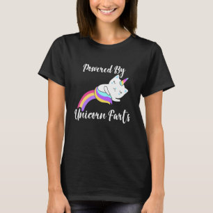 T-shirt Alimenté Par Unicorn Farts Unicorn Cat Farting Rai