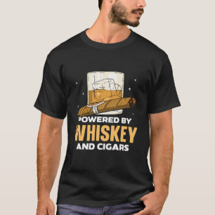 T-shirt Alimenté Par Whiskey Et Cigars Lover Whisky Cigar