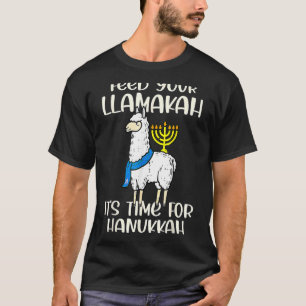 T-shirt Alimentez votre Llamakah Llama Hanoukka Pajamas Ch