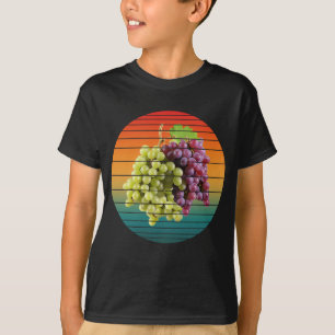 T-shirt Aliments de fruits de raisin vintage vegan sain
