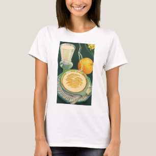 T-shirt Aliments de santé vintage, boissons, petit-déjeune