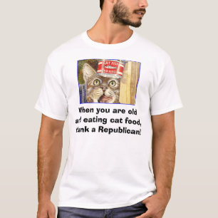 T-shirt ALIMENTS POUR CHATS Pour les personnes âgées !
