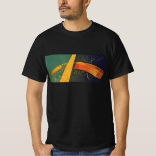 T-shirt Aliments sains vintage, pain de blé complet