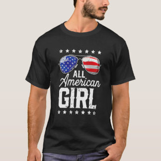 T-shirt All American Girl 4th Of July Family Matching Sung