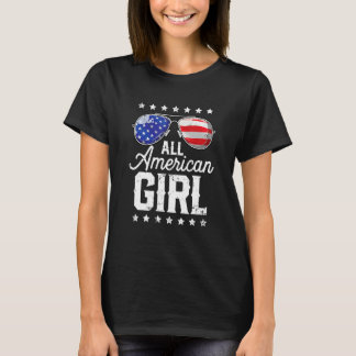T-shirt All American Girl 4th Of July Family Matching Sung