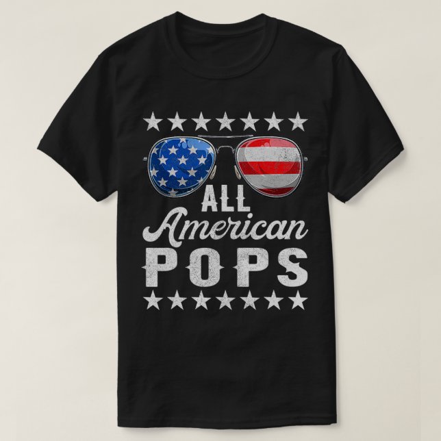 T-shirt All American Pops s, 4th Of July Matching Outfit F (Design devant)