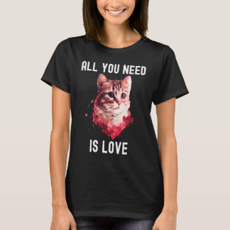 T-shirt All you need is love with heart Animal Valentine's
