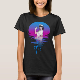 T-shirt Allaitement Coucher de Soleil Rétro Vintage