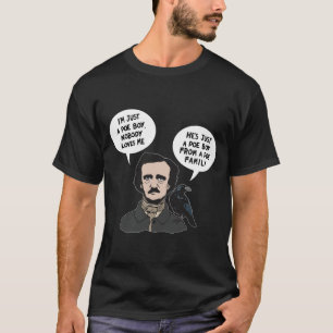 T-shirt Allan Edgar Poe Boy écrivain Raven Crow Gothic