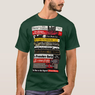 T-shirt Allan Poe Books Stack