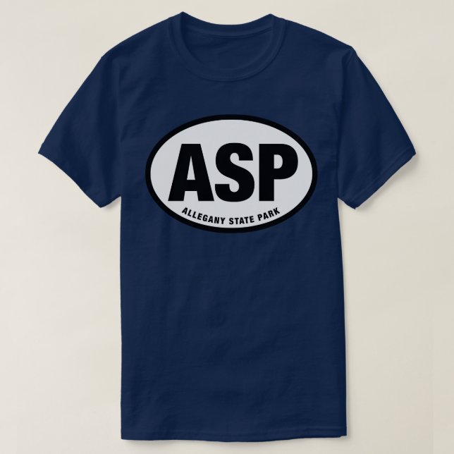 T-shirt Allegany State Park ASP Oval Sticker Design (Design devant)