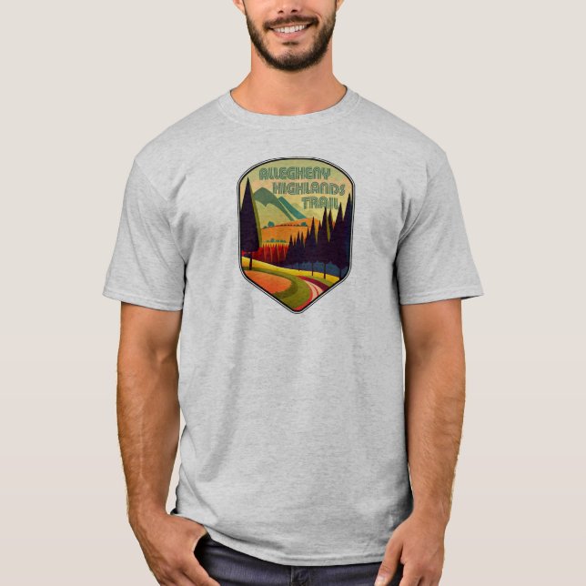 T-shirt Allegheny Highlands Trail Virginie-Occidentale Cou (Devant)