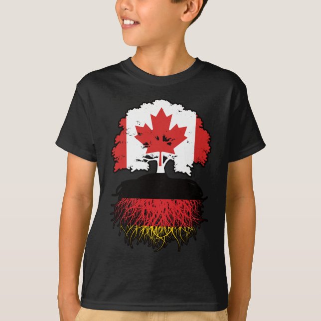 T-shirt Allemagne Allemagne Canada drapeau des racines de  (Devant)