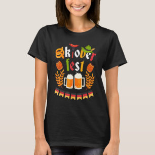 T-shirt Allemagne allemande Drapeau Pretzel Boire Bière Ok