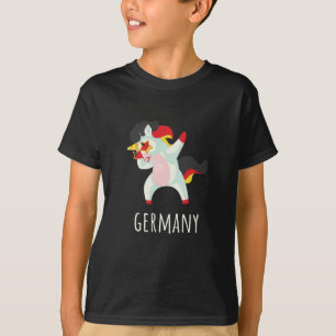 T-shirt Allemagne Drapeau Dabbing Unicorne
