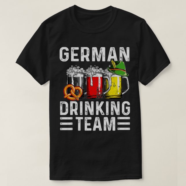 T-shirt Allemagne Drapeau Vintage Oktoberf (Design devant)