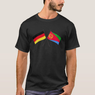 T-shirt Allemagne Érythrée Drapeaux Croisés Allemand Éryth