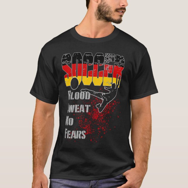 T-shirt Allemagne J'Aime Le Football Et Le Football (Devant)
