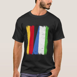 T-shirt Allemagne Sierra Leone Demi-drapeau Allemand Sierr