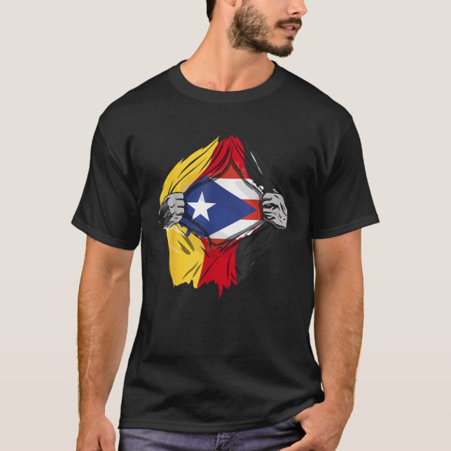 T-shirt Allemagne super Porto Rico Patrimoine allemand Fiè (Devant)