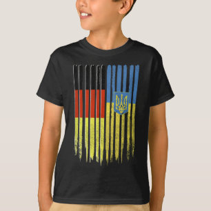 T-shirt Allemagne Ukraine Drapeau allemand ukrainien Tride