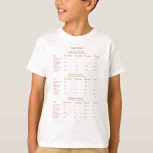 T-shirt Allemand Adjonction Endings Grammaire Graphique éd