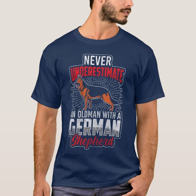 T-shirt Allemand Berger Chien Protection Chien Chien Polic (Devant)