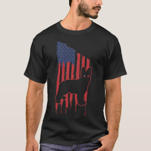 T-shirt Allemand Berger Drapeau Américain Lunettes de sole