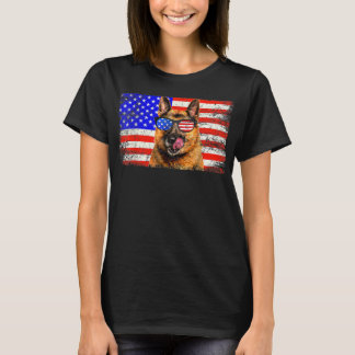 T-shirt Allemand Berger Drapeau Américain USA stupéfiant