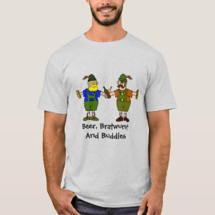 T-shirt allemand bière, bratwurst et Buddies