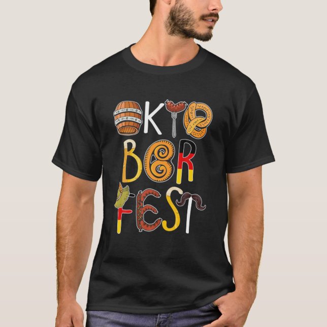 T-shirt Allemand Oktoberfest Funny Oktoberfest Costume Hom (Devant)