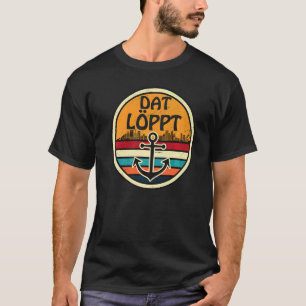 T-shirt Allemand Plat Dit Hamburger Jungs Und Dat Löppt