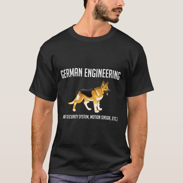 T-shirt Allemand Shepherd Engineering Home Système de sécu (Devant)