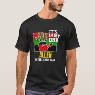 T-shirt Allen, AU, Rouge, Noir et Vert HBCU