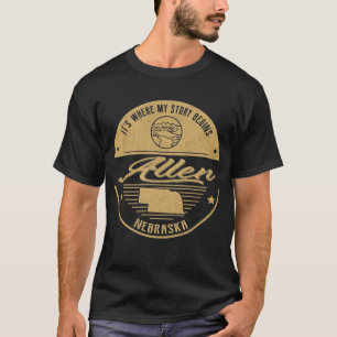 T-shirt Allen Nebraska C'est là que commence mon histoire