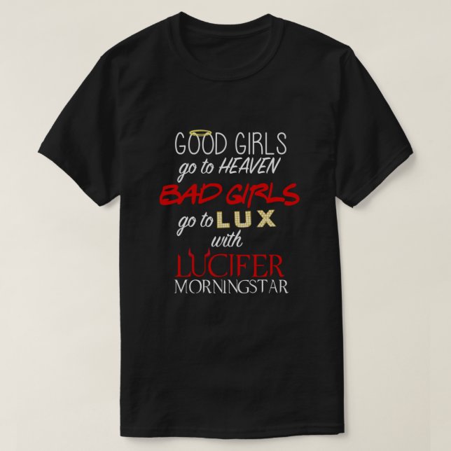 T-shirt Aller à Lux avec Lucifer (Design devant)