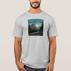 T-shirt Aller Au Paysage De Sun Road Montana