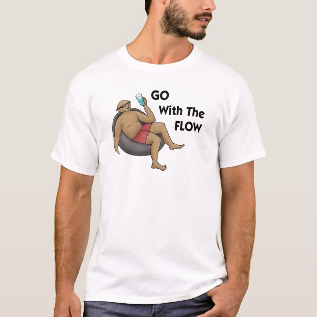 T-shirt Aller avec le flux (Devant)